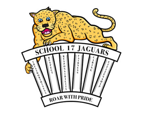  School 17 Jaguar and Pillars Logo